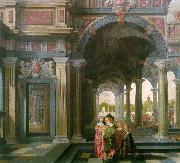 Palace Courtyard with Figures df DELEN, Dirck van